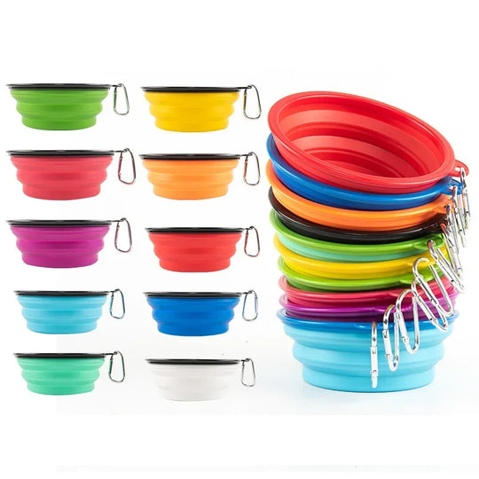 1000ml/350ml Foldable/Collapsible Dog Bowl Water Dish