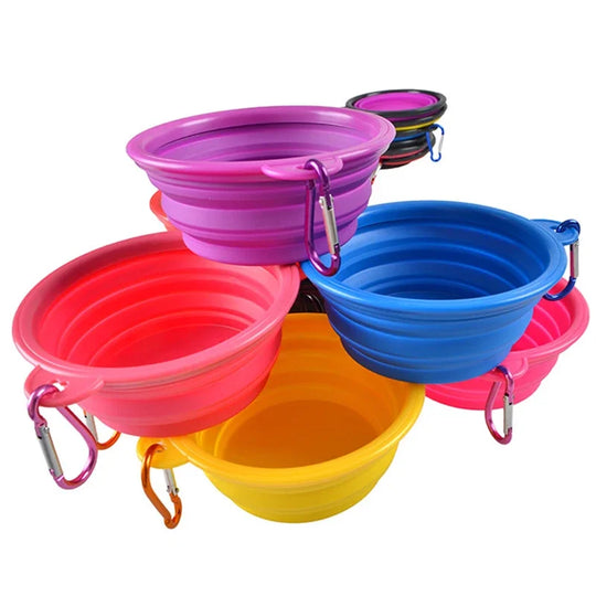 1000ml/350ml Foldable/Collapsible Dog Bowl Water Dish