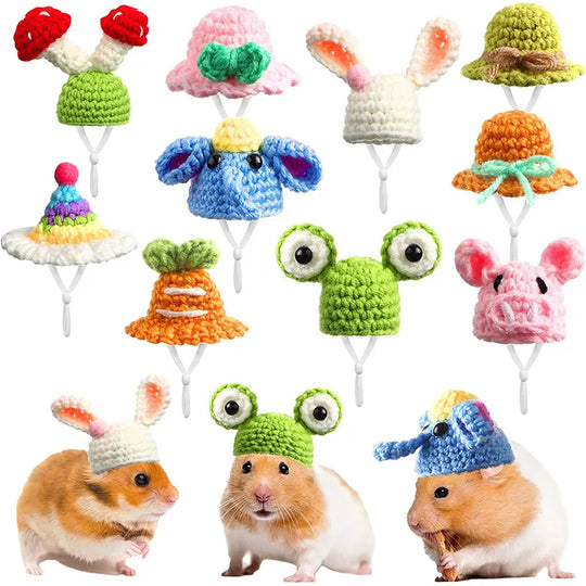 Cute Handmade Knitted Hamster Hats