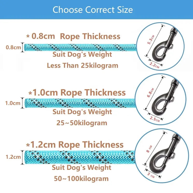 200/300cm Strong/Reflective Leash For Small/Medium/Large Dogs