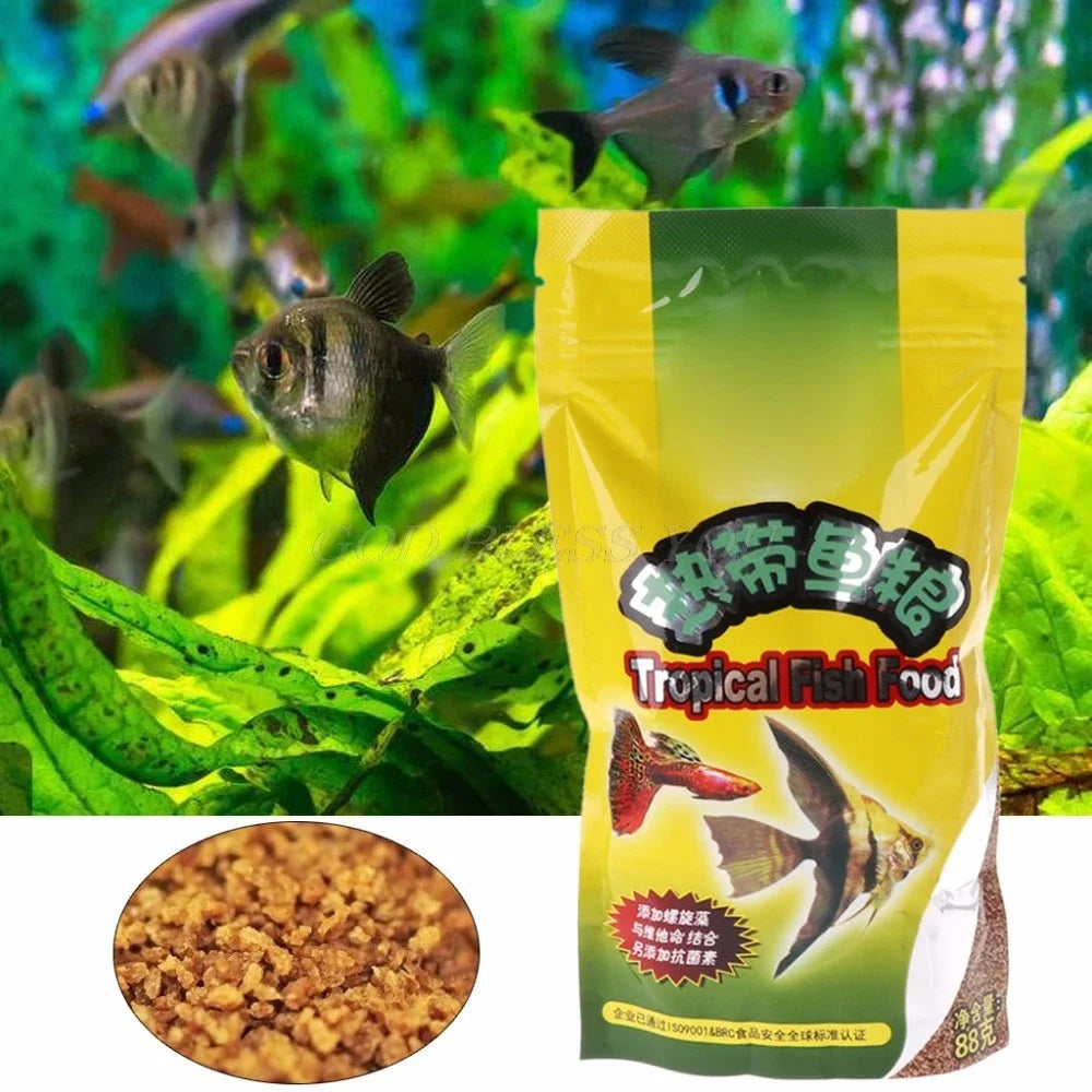 Aquarium Tank Tropical Fish Food Small Fish Feed Grain 98g