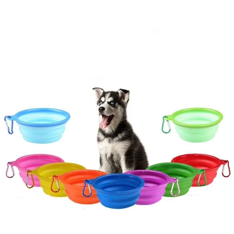 1000ml/350ml Foldable/Collapsible Dog Bowl Water Dish