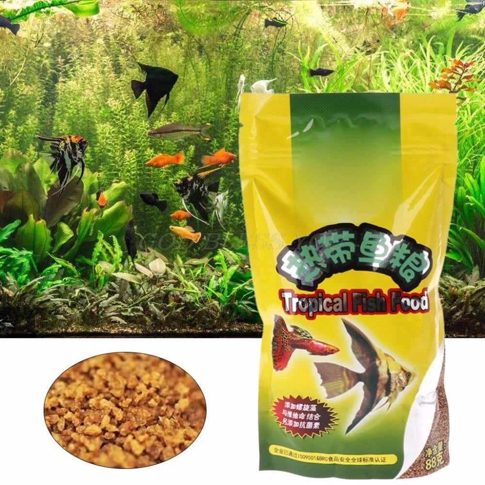 Aquarium Tank Tropical Fish Food Small Fish Feed Grain 98g