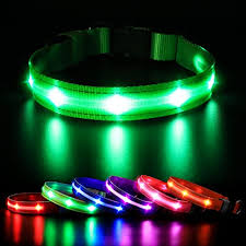 USB Rechargeable Dog collar/Nylon Reflective LED Dog Collar